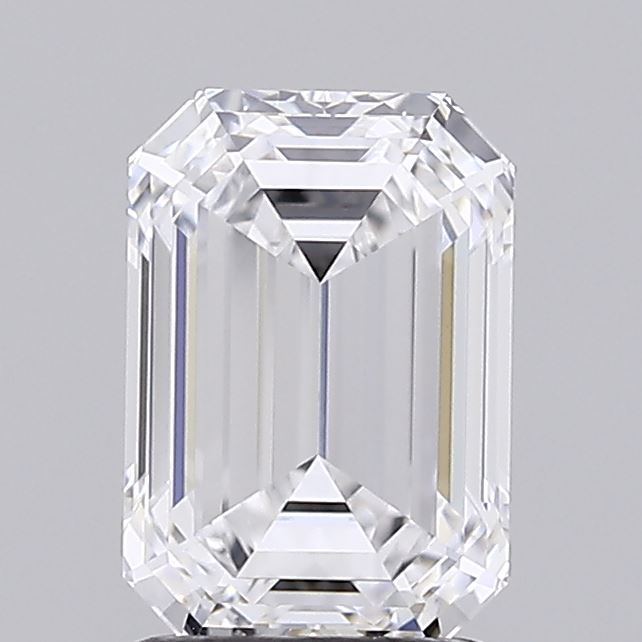 1.74 Carat Emerald Lab Diamond with  Cut Diamond in 14KT  view 1
