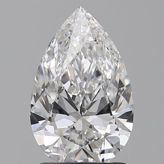 1.5 Carat Pear Lab Diamond with  Cut Diamond in 14KT  view 1
