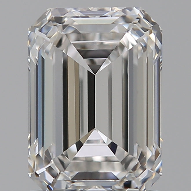 1.56 Carat Emerald Lab Diamond with  Cut Diamond in 14KT  view 1
