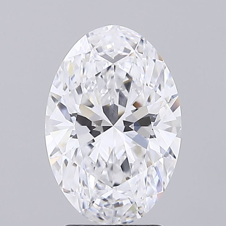 1.0 Carat Oval Lab Diamond with  Cut Diamond in 14KT  view 1

