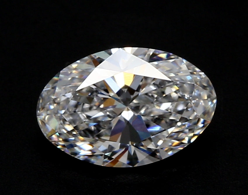 1.5 Carat Oval Lab Diamond with  Cut Diamond in 14KT  view 1
