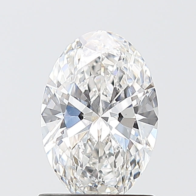 1.09 Carat Oval Lab Diamond with  Cut Diamond in 14KT  view 1
