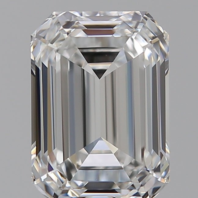 1.59 Carat Emerald Lab Diamond with  Cut Diamond in 14KT  view 1

