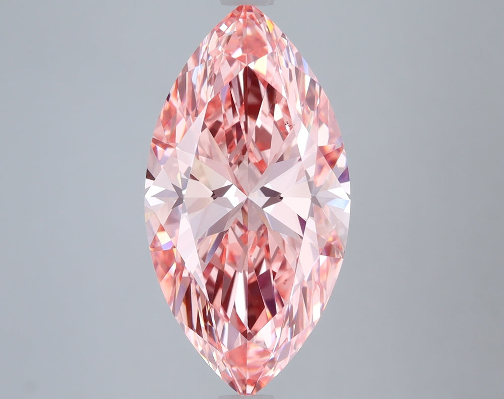 5.09 Carat Marquise Lab Diamond with  Cut Diamond in 14KT  view 1
