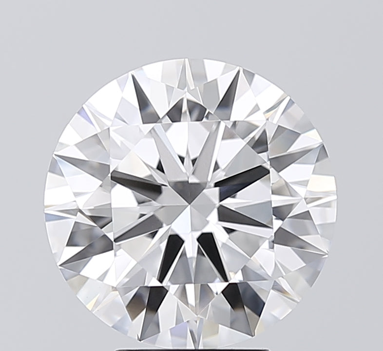 4.02 Carat Round Lab Diamond with  Cut Diamond in 14KT  view 1
