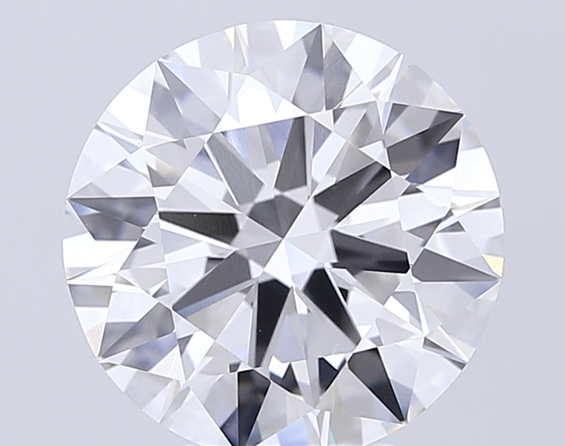 6.03 Carat Round Lab Diamond with  Cut Diamond in 14KT  view 1
