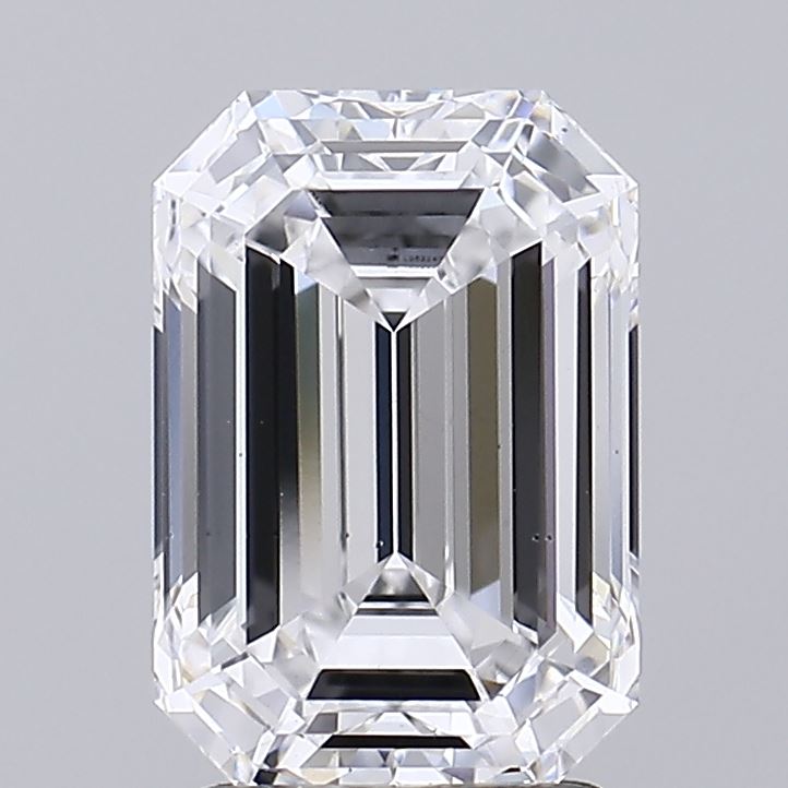 1.45 Carat Emerald Lab Diamond with  Cut Diamond in 14KT  view 1
