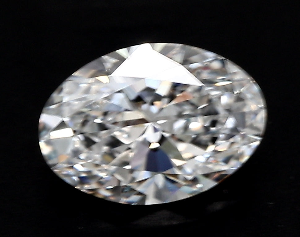 4.02 Carat Oval Lab Diamond with  Cut Diamond in 14KT  view 1
