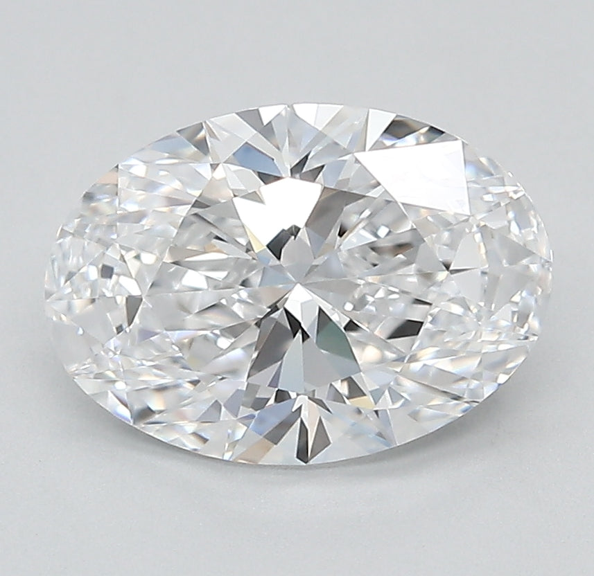 2.23 Carat Oval Lab Diamond with  Cut Diamond in 14KT  view 1
