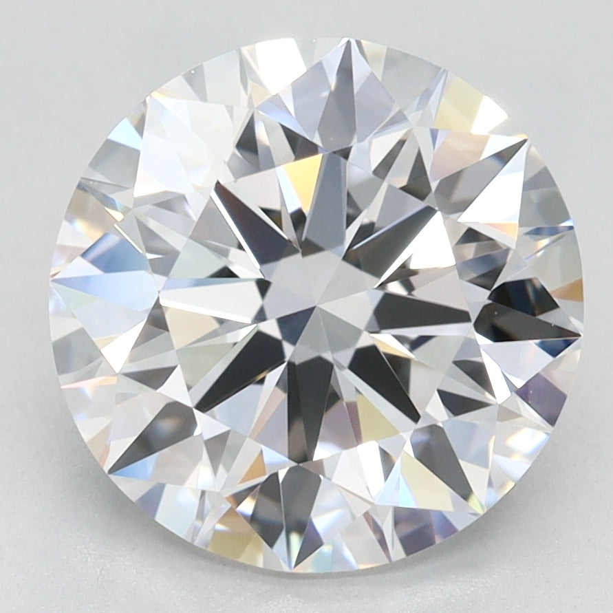 3.0 Carat Round Lab Diamond with  Cut Diamond in 14KT  view 1
