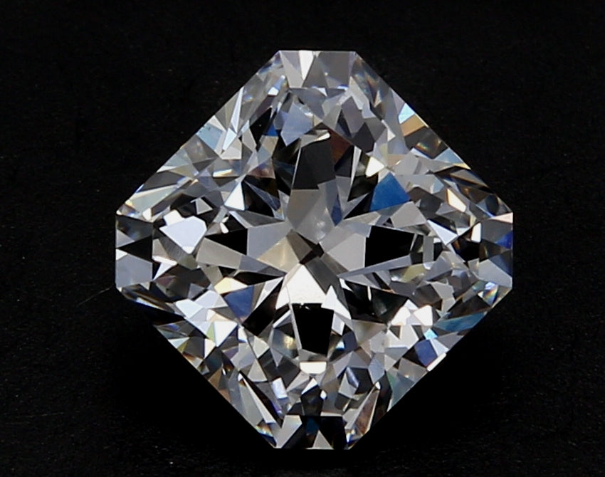 3.02 Carat Radiant Lab Diamond with  Cut Diamond in 14KT  view 1

