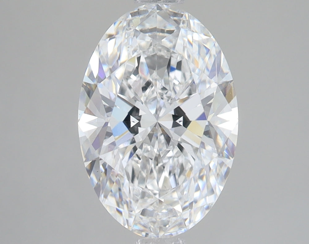 2.59 Carat Oval Lab Diamond with  Cut Diamond in 14KT  view 1
