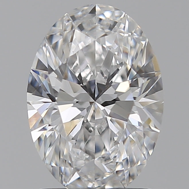 1.5 Carat Oval Lab Diamond with  Cut Diamond in 14KT  view 1
