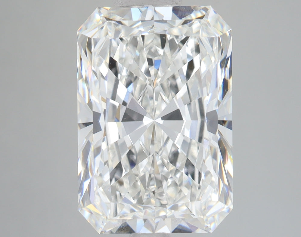 5.09 Carat Radiant Lab Diamond with  Cut Diamond in 14KT  view 1
