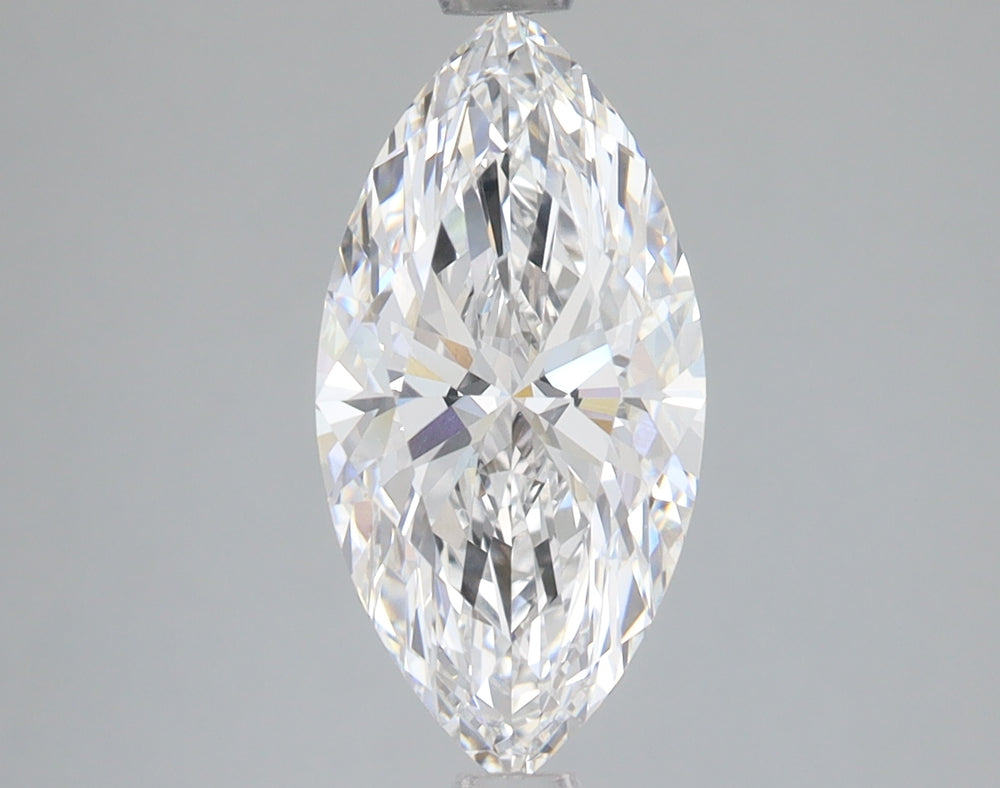 2.1 Carat Marquise Lab Diamond with  Cut Diamond in 14KT  view 1
