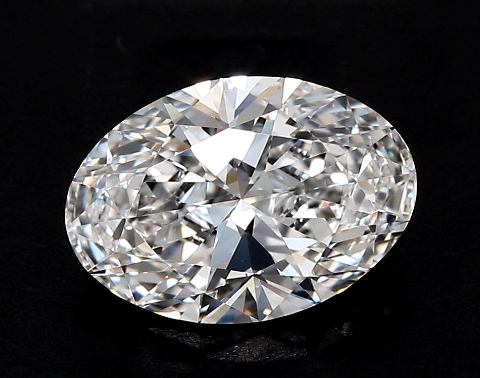 4.09 Carat Oval Lab Diamond with  Cut Diamond in 14KT  view 1
