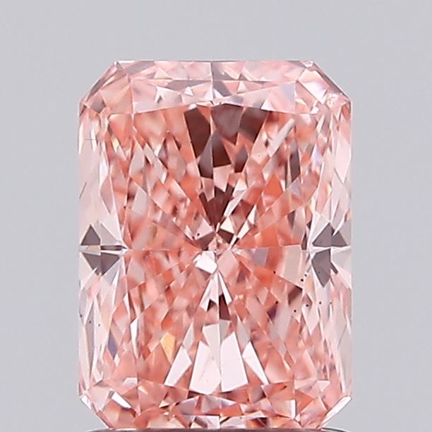 1.27 Carat Radiant Lab Diamond with  Cut Diamond in 14KT  view 1
