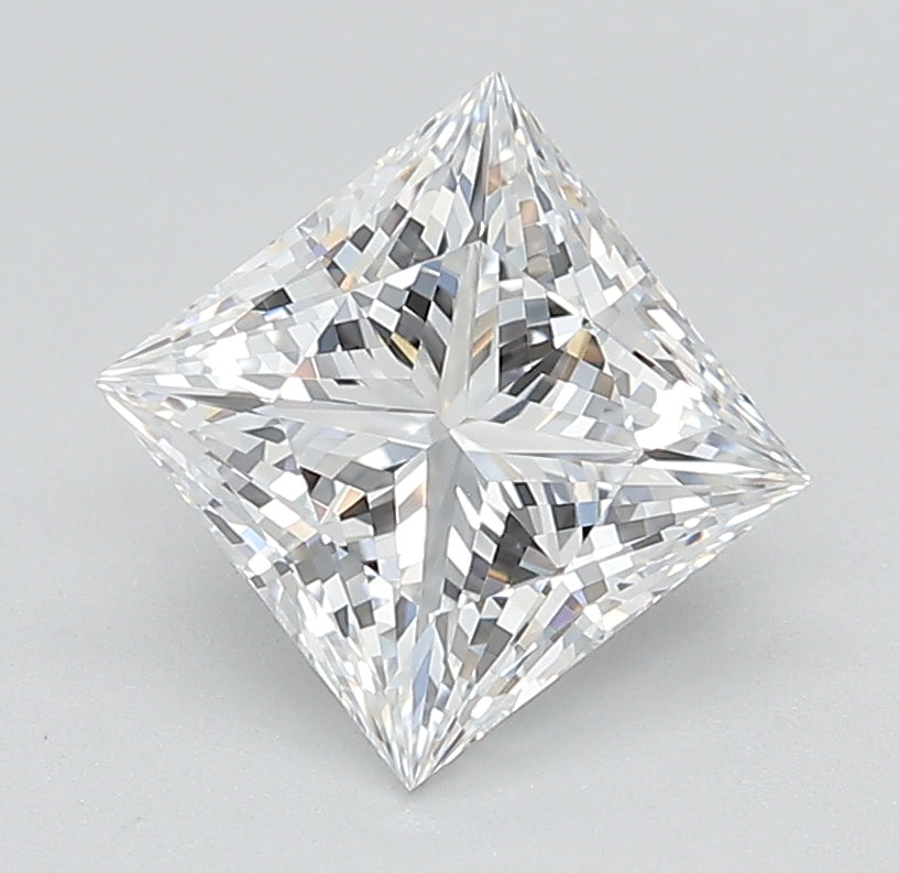 1.81 Carat Princess Lab Diamond with  Cut Diamond in 14KT  view 1
