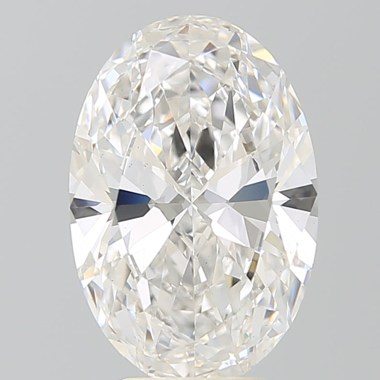 4.34 Carat Oval Lab Diamond with  Cut Diamond in 14KT  view 1
