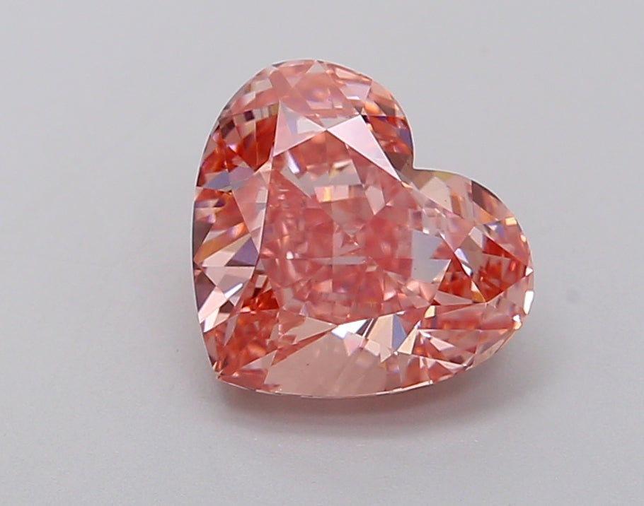 2.53 Carat Heart Lab Diamond with  Cut Diamond in 14KT  view 1

