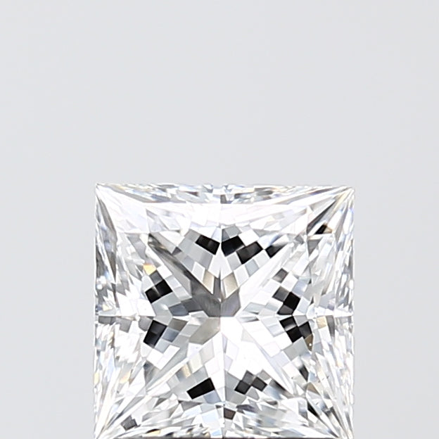 1.71 Carat Princess Lab Diamond with  Cut Diamond in 14KT  view 1
