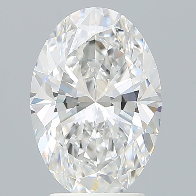 3.26 Carat Oval Lab Diamond with  Cut Diamond in 14KT  view 1
