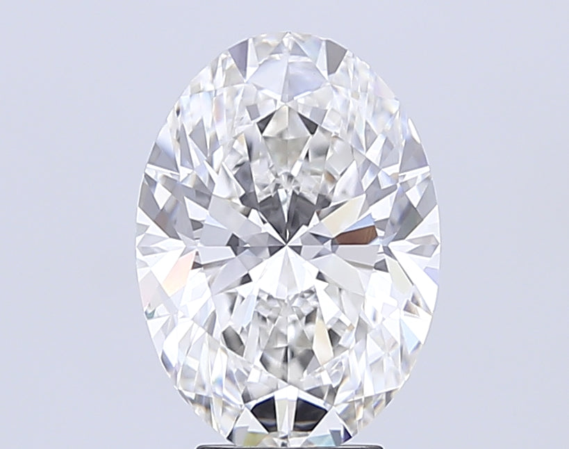 5.06 Carat Oval Lab Diamond with  Cut Diamond in 14KT  view 1
