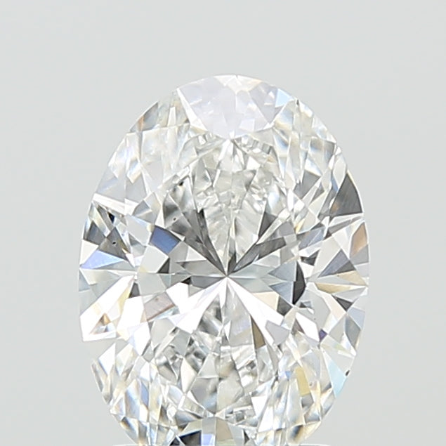 2.11 Carat Oval Lab Diamond with  Cut Diamond in 14KT  view 1
