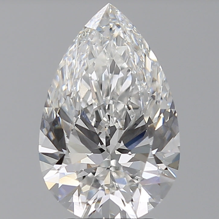 3.25 Carat Pear Lab Diamond with  Cut Diamond in 14KT  view 1
