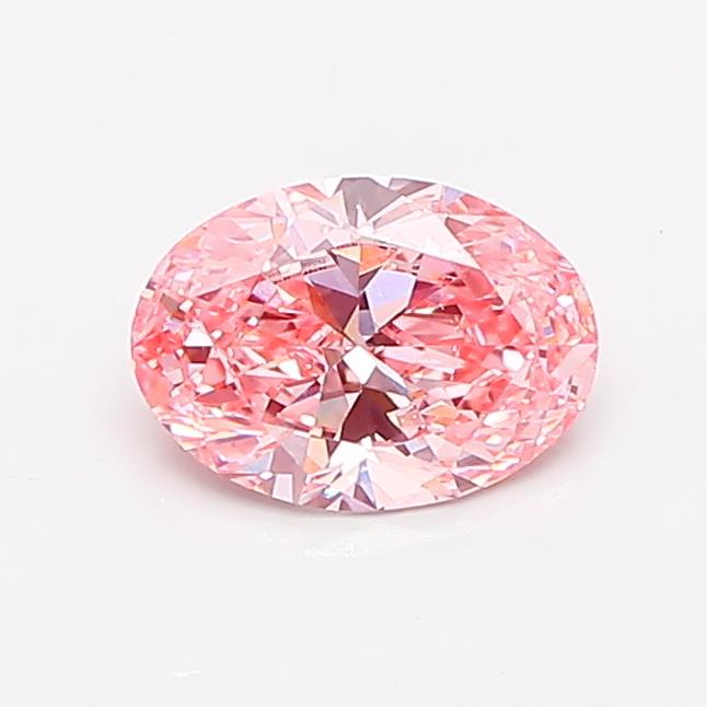 0.7 Carat Oval Lab Diamond with  Cut Diamond in 14KT  view 1
