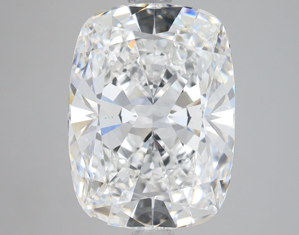 5.04 Carat Cushion Lab Diamond with  Cut Diamond in 14KT  view 1
