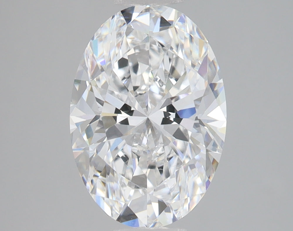 2.58 Carat Oval Lab Diamond with  Cut Diamond in 14KT  view 1
