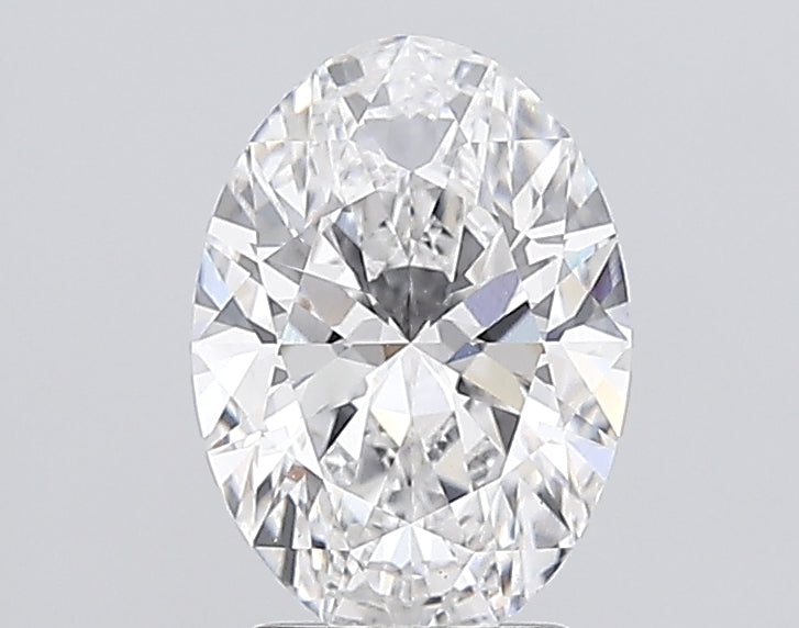 3.02 Carat Oval Lab Diamond with  Cut Diamond in 14KT  view 1
