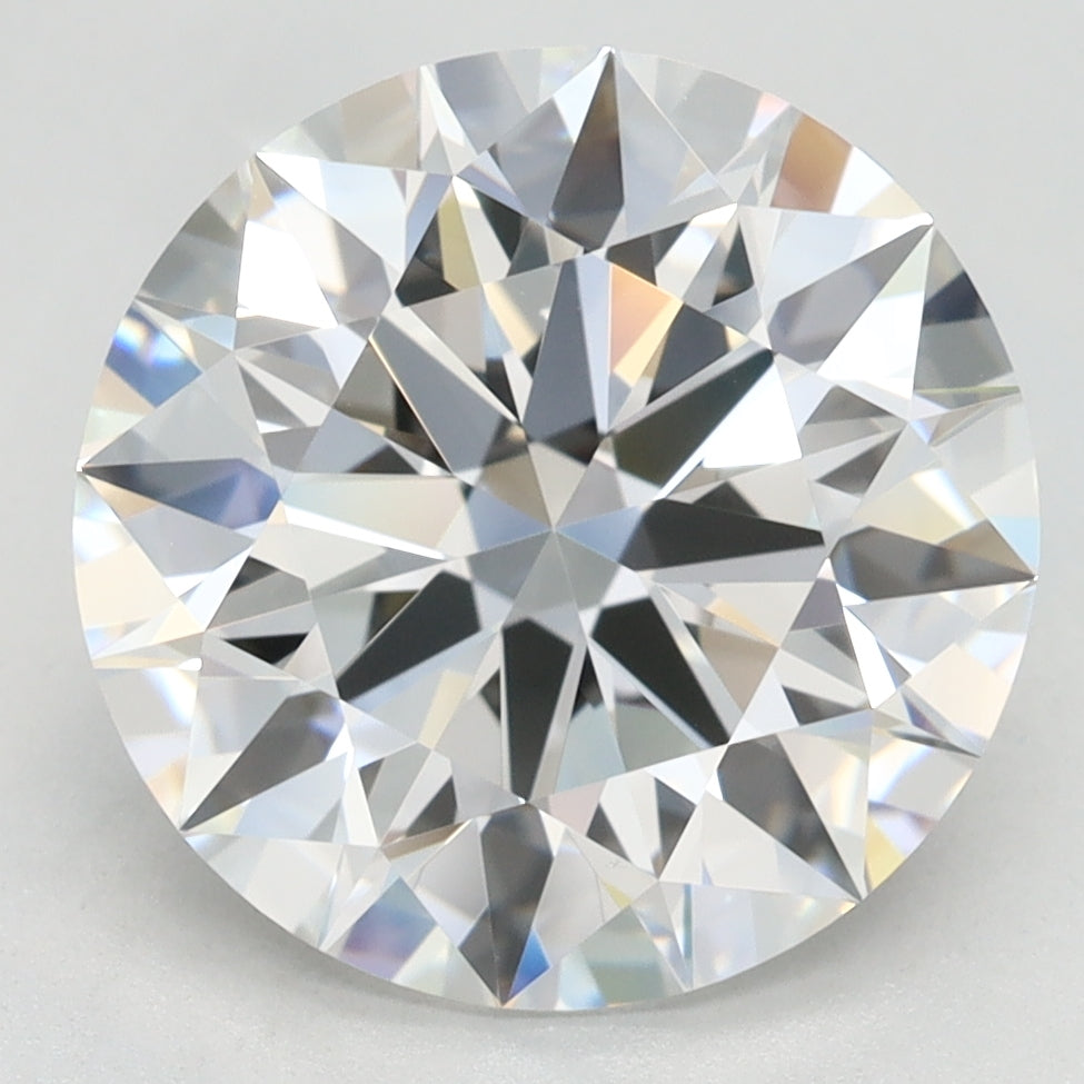 4.09 Carat Round Lab Diamond with  Cut Diamond in 14KT  view 1
