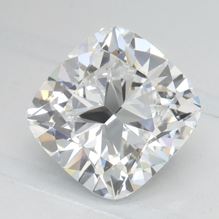 1.05 Carat Cushion Lab Diamond with  Cut Diamond in 14KT  view 1
