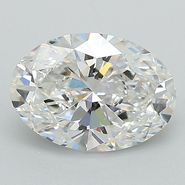 1.59 Carat Oval Lab Diamond with  Cut Diamond in 14KT  view 1
