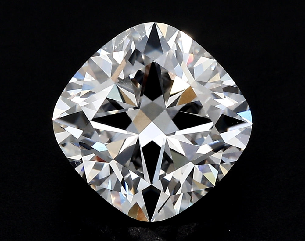 3.81 Carat Cushion Lab Diamond with  Cut Diamond in 14KT  view 1
