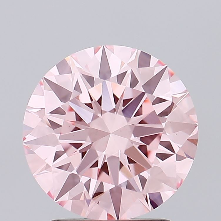 2.2 Carat Round Lab Diamond with  Cut Diamond in 14KT  view 1
