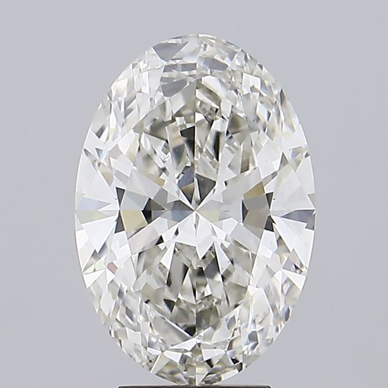 4.21 Carat Oval Lab Diamond with  Cut Diamond in 14KT  view 1
