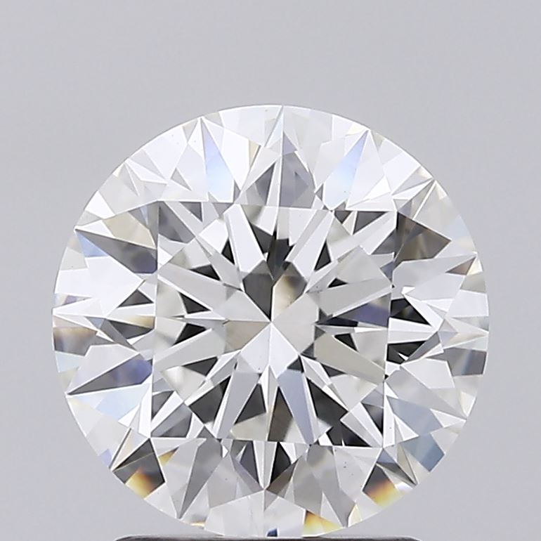 2.0 Carat Round Lab Diamond with  Cut Diamond in 14KT  view 1
