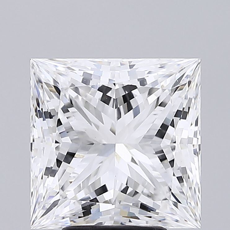 5.29 Carat Princess Lab Diamond with  Cut Diamond in 14KT  view 1
