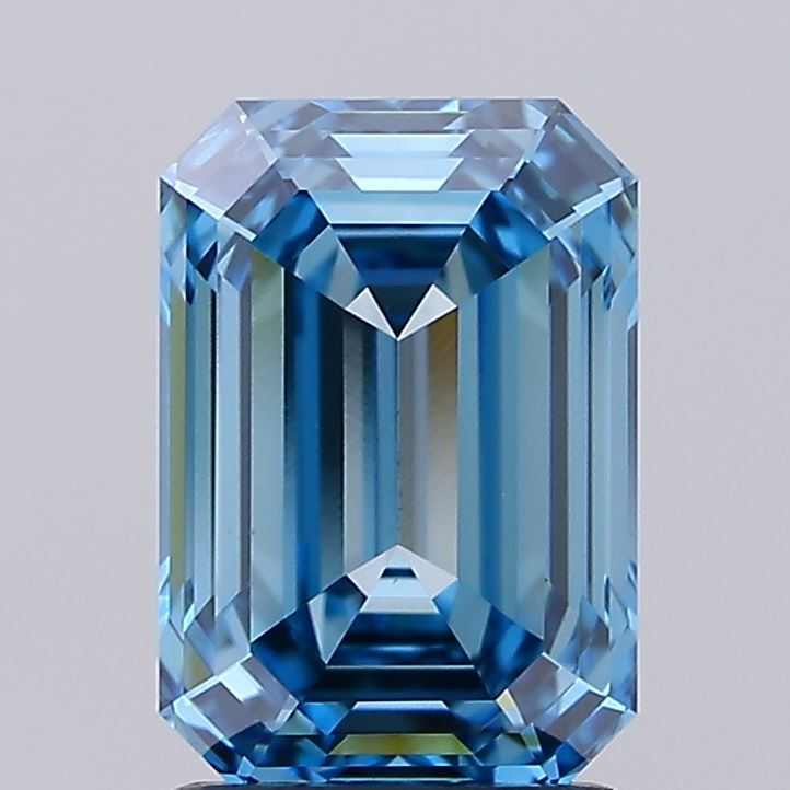 2.02 Carat Emerald Lab Diamond with  Cut Diamond in 14KT  view 1
