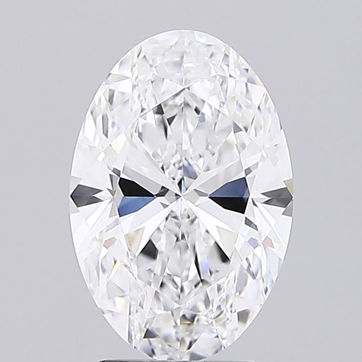 3.57 Carat Oval Lab Diamond with  Cut Diamond in 14KT  view 1
