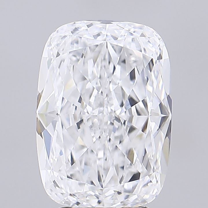 3.36 Carat Cushion Lab Diamond with  Cut Diamond in 14KT  view 1
