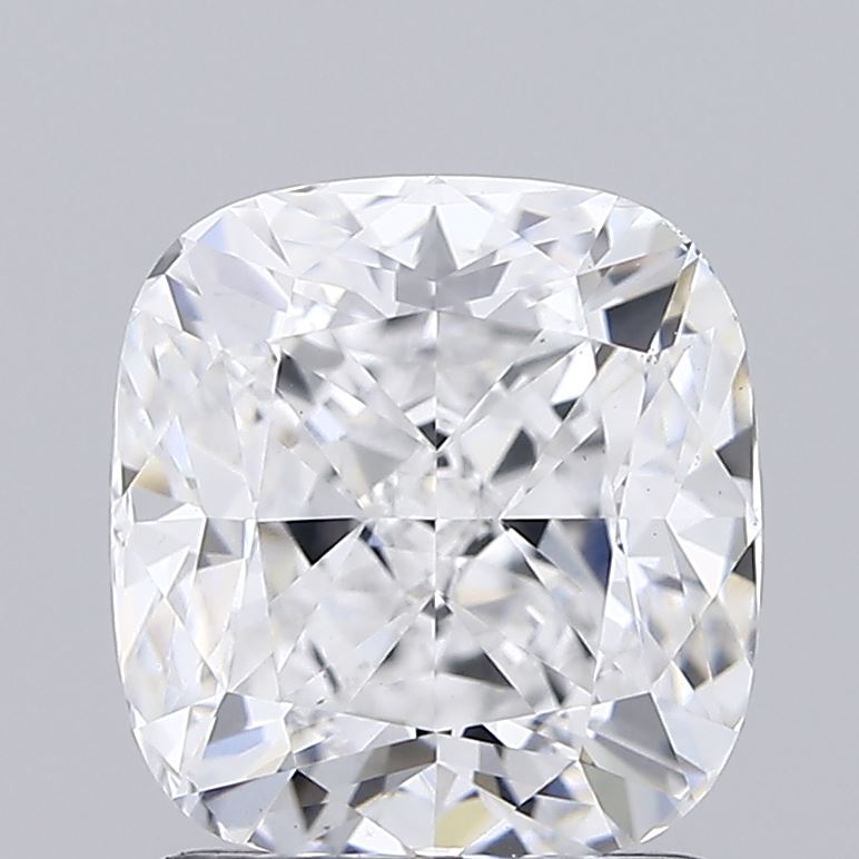 1.89 Carat Cushion Lab Diamond with  Cut Diamond in 14KT  view 1
