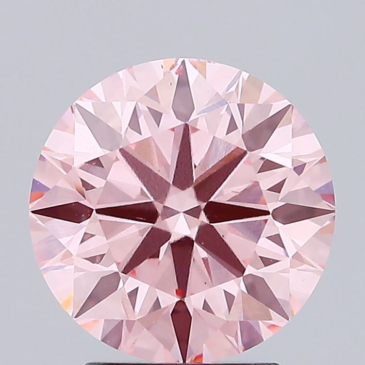 2.97 Carat Round Lab Diamond with  Cut Diamond in 14KT  view 1
