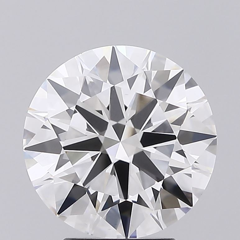 3.6 Carat Round Lab Diamond with  Cut Diamond in 14KT  view 1
