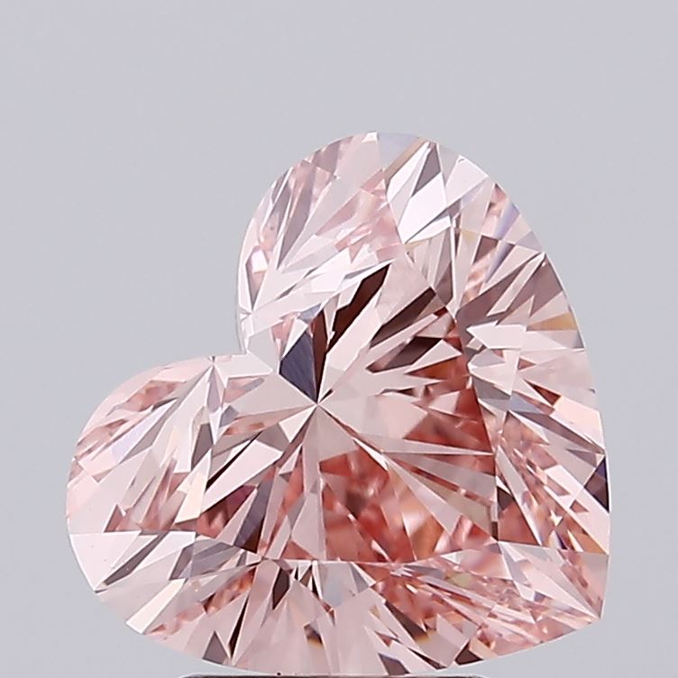 3.39 Carat Heart Lab Diamond with  Cut Diamond in 14KT  view 1
