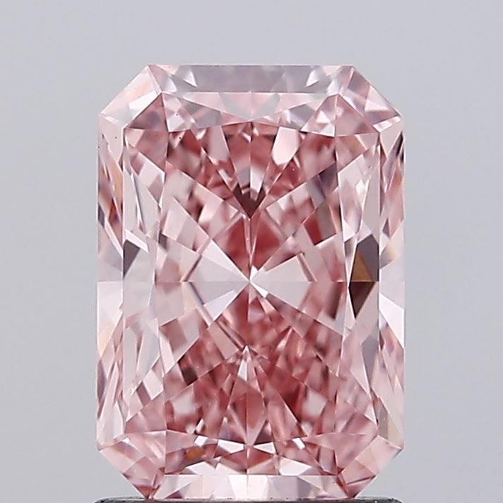 1.54 Carat Radiant Lab Diamond with  Cut Diamond in 14KT  view 1
