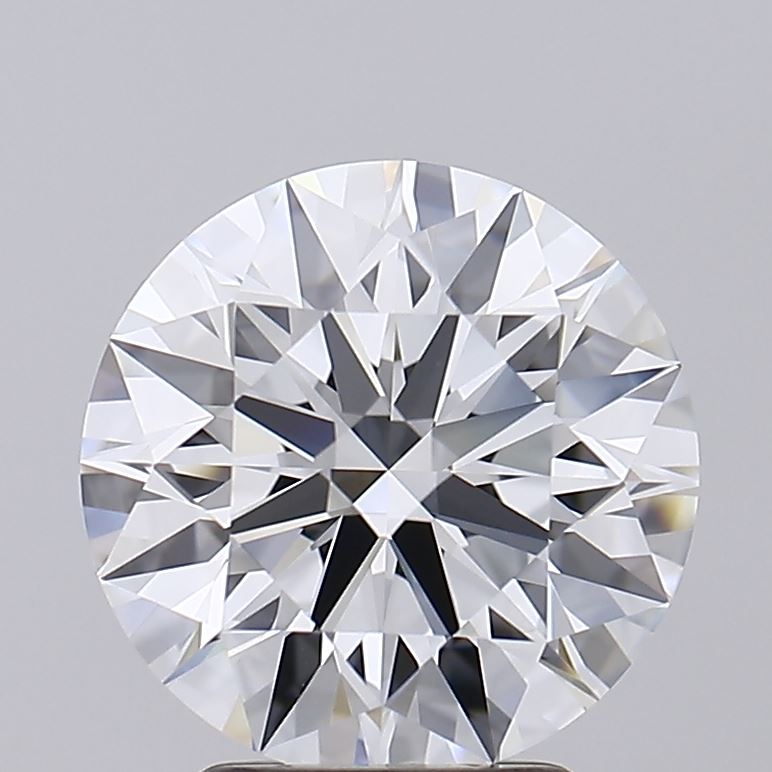 3.2 Carat Round Lab Diamond with  Cut Diamond in 14KT  view 1
